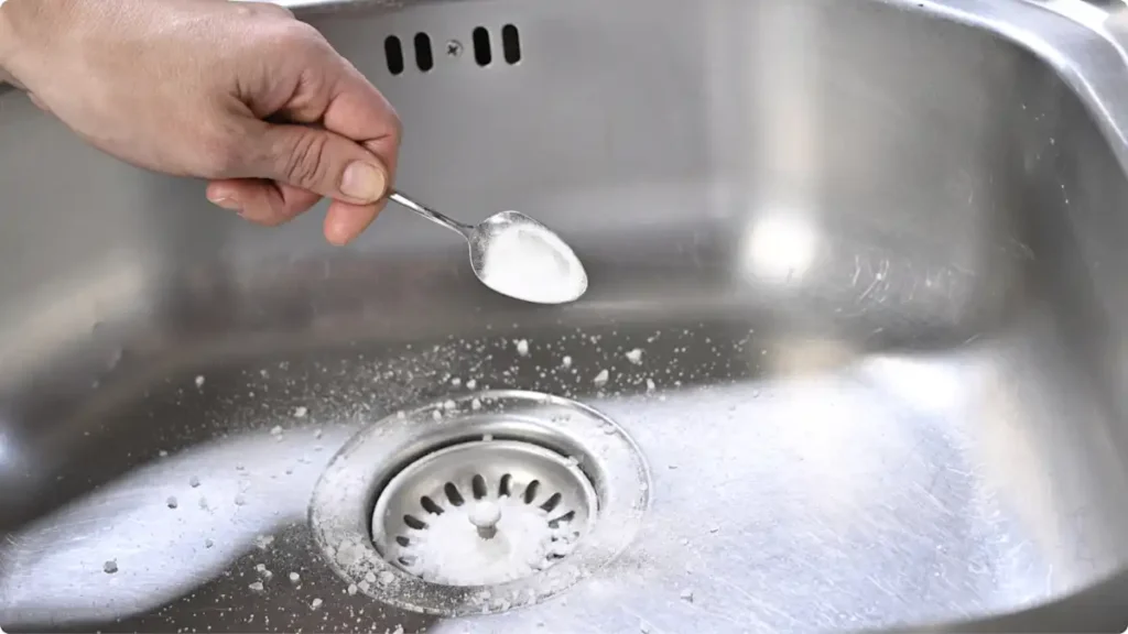 baking soda unclog sink naturally 